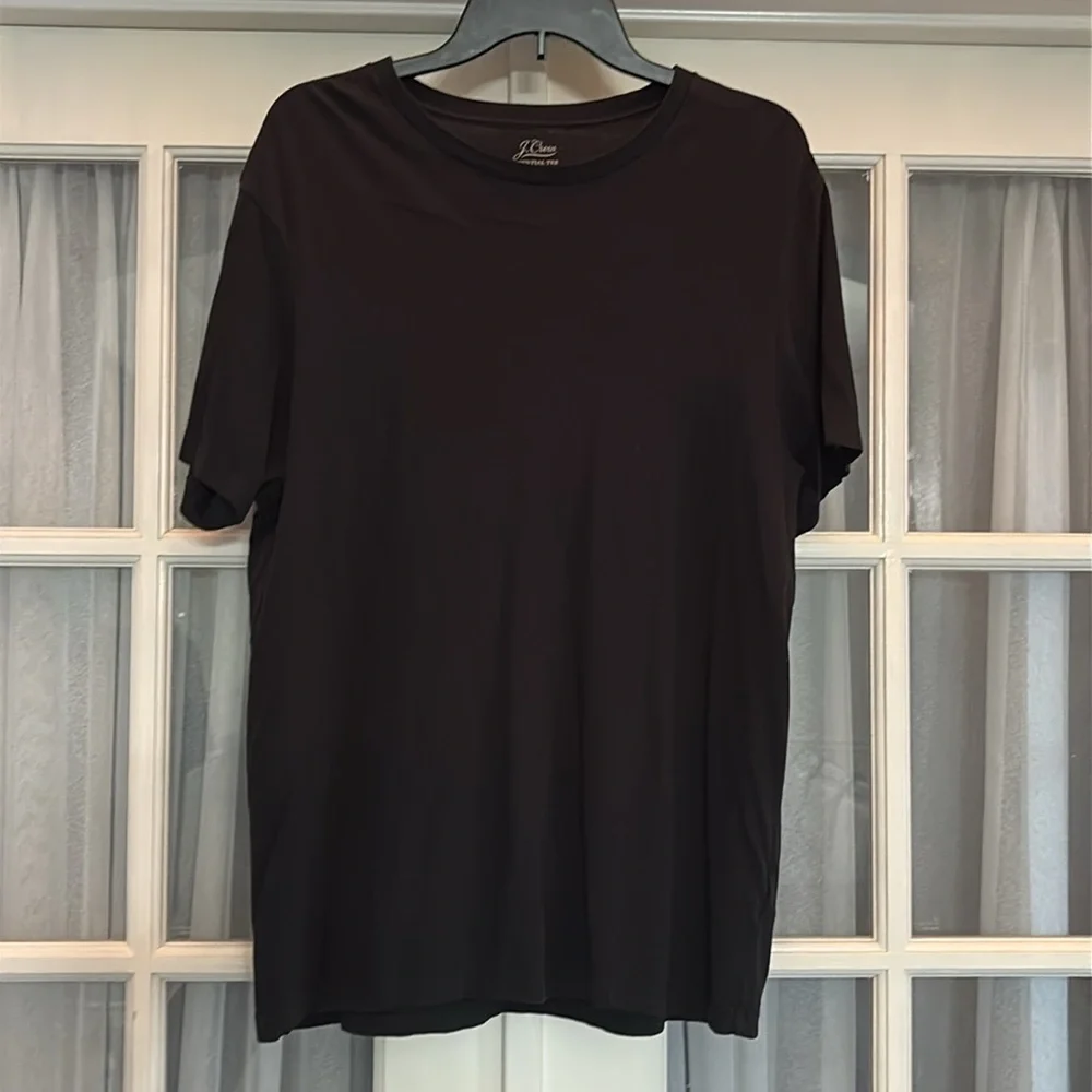 J.Crew essential tee black short sleeve cotton T-shirt Size L